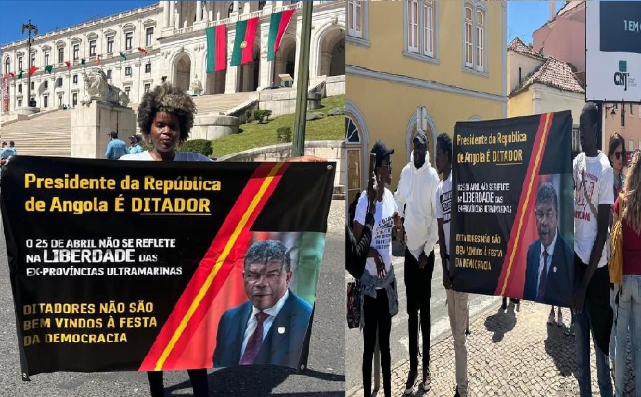 ANGOLANOS RECEBEM JOÃO LOURENÇO COM PROTESTOS NA CELEBRAÇÃO DO 25 DE ABRIL EM PORTUGAL