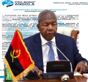 PRO BONO ANGOLA REPUDIA  EXPULSÃO DE JORNALISTAS DA RTP NA COBERTURA DE UM EVENTO NA PRESIDÊNCIA ANGOLANA